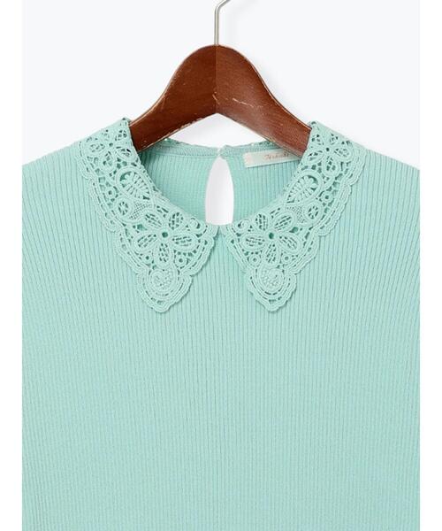 Te chichi（テチチ）の「ケミカルレースカラーリブニット（ニット/セーター・レディース・ネイビー/チャコールグレー/グリーン・F）」の22枚目の写真