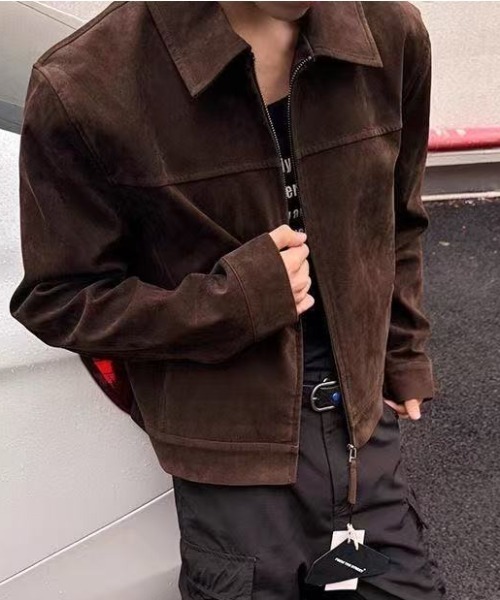 セール】スエードタッチショートジャケット（ブルゾン）｜FreeZone