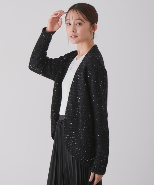 Jayro（ジャイロ）の「前開きニットカーディガン（カーディガン/ボレロ・レディース・グレー/ベージュ/ブラック・M）」の5枚目の写真