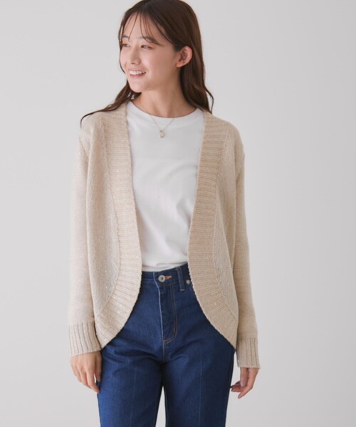 Jayro（ジャイロ）の「前開きニットカーディガン（カーディガン/ボレロ・レディース・グレー/ベージュ/ブラック・M）」の19枚目の写真