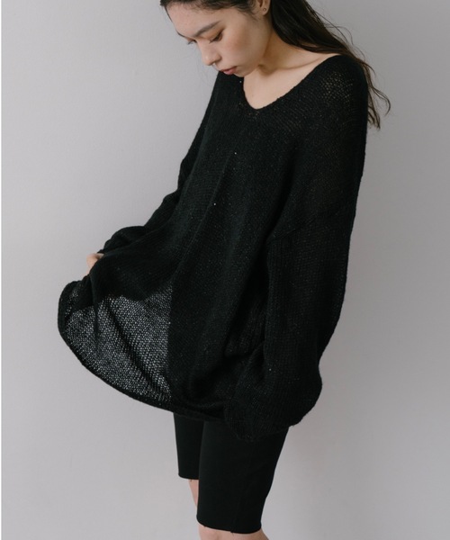 DRWCYS（ドロシーズ）の「スパンコールルーズニット（ニット/セーター・レディース・ブラック/ホワイト・FREE）」の16枚目の写真