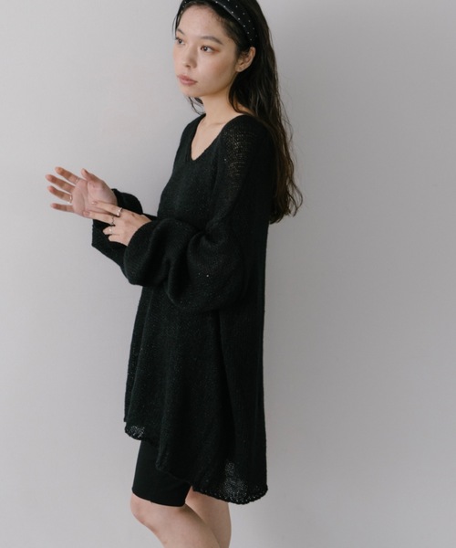 DRWCYS（ドロシーズ）の「スパンコールルーズニット（ニット/セーター・レディース・ブラック/ホワイト・FREE）」の7枚目の写真