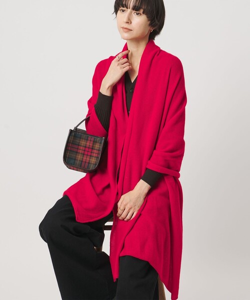 UNITED ARROWS（ユナイテッドアローズ）の「カシミヤ ニット ストール（ストール/ショール・レディース・グレー系/ブラック/ダークブラウン/レッド/ベージュ・FREE）」の5枚目の写真