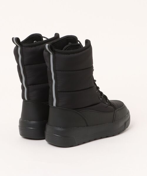 MAD FOOT(マッドフット)の「MADFOOT! マッドフット キッズ レースアップウィンターブーツ【耐水/幅広3E/ガラス繊維配合ソール/あったか中わた入り】スノーシューズ 防寒 252004(ブーツ・キッズ・ブラック・20.0cm/21.0cm/22.0cm/23.0cm/24.0cm)」の2枚目の写真