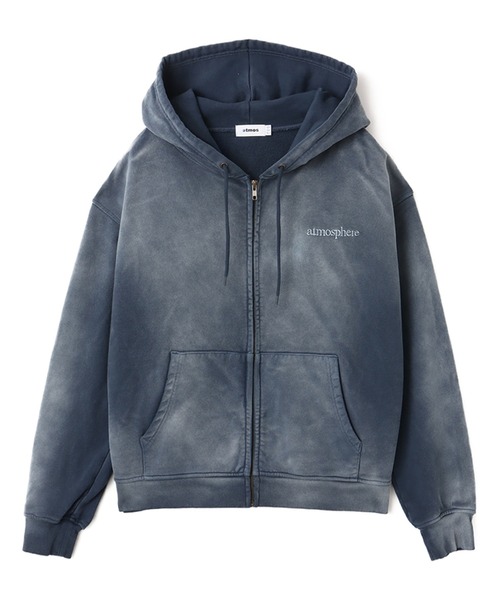 atmos(アトモス)の「atmos Fade Color Zip-up Hooded Sweatshirt / アトモス フェード カラー ジップアップ フーデッド スウェットシャツ(パーカー・メンズ・ベージュ/ブラック/ブルー・M/L/XL)」の3枚目の写真