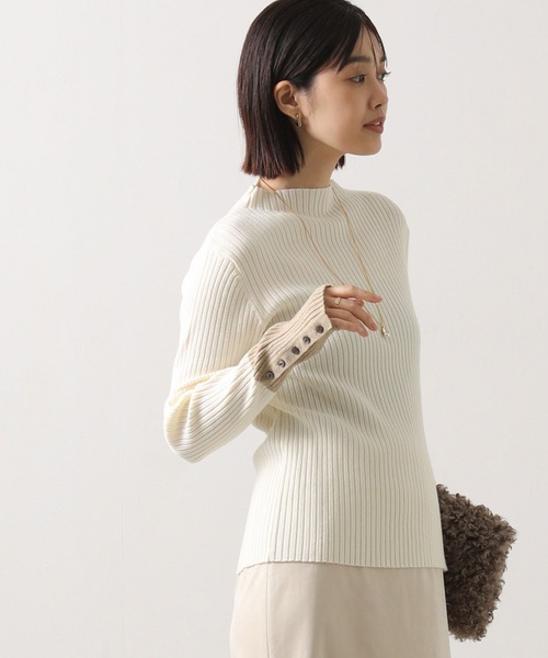 Gready Brilliant（グレディブリリアン）の「リブボトルネック袖バイカラー（ニット/セーター・レディース・グレー系/ホワイト系/ブラック×グレー/ベージュ系その他/ブラック×ホワイト・FREE）」の11枚目の写真