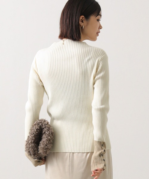 セール】リブボトルネック袖バイカラー（ニット/セーター）｜Gready