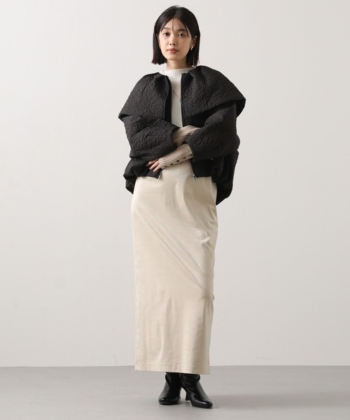 Gready Brilliant（グレディブリリアン）の「リブボトルネック袖バイカラー（ニット/セーター・レディース・グレー系/ホワイト系/ブラック×グレー/ベージュ系その他/ブラック×ホワイト・FREE）」の14枚目の写真