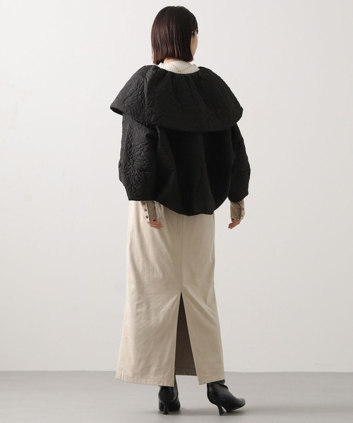 Gready Brilliant（グレディブリリアン）の「リブボトルネック袖バイカラー（ニット/セーター・レディース・グレー系/ホワイト系/ブラック×グレー/ベージュ系その他/ブラック×ホワイト・FREE）」の16枚目の写真