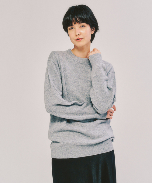 417 EDIFICE（フォーワンセブンエディフィス）の「カシミヤブレンド モックネックニット（ニット/セーター・メンズ・チャコールグレー/ブルー/ブラック/ホワイト/ピンク/ベージュ・SMALL/MEDIUM/LARGE/X-LARGE）」の10枚目の写真