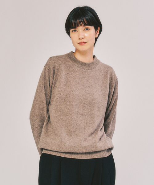 417 EDIFICE（フォーワンセブンエディフィス）の「カシミヤブレンド モックネックニット（ニット/セーター・メンズ・チャコールグレー/ブルー/ブラック/ホワイト/ピンク/ベージュ・SMALL/MEDIUM/LARGE/X-LARGE）」の17枚目の写真