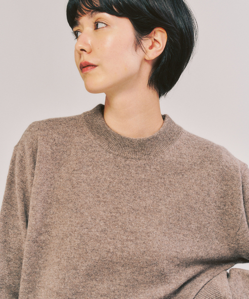 417 EDIFICE（フォーワンセブンエディフィス）の「カシミヤブレンド モックネックニット（ニット/セーター・メンズ・チャコールグレー/ブルー/ブラック/ホワイト/ピンク/ベージュ・SMALL/MEDIUM/LARGE/X-LARGE）」の19枚目の写真