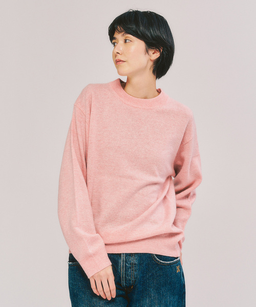 417 EDIFICE（フォーワンセブンエディフィス）の「カシミヤブレンド モックネックニット（ニット/セーター・メンズ・チャコールグレー/ブルー/ブラック/ホワイト/ピンク/ベージュ・SMALL/MEDIUM/LARGE/X-LARGE）」の22枚目の写真