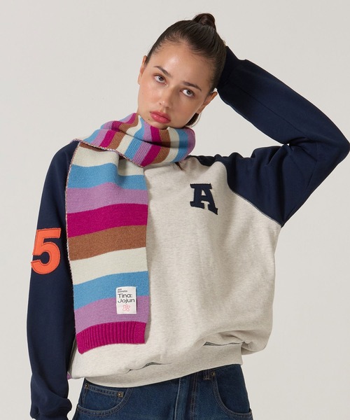 TINA：JOJUN（ティーナジョジュン）の「2025Limited Edition ボーダー マフラー TINA：JOJUN（マフラー・レディース・グリーン/ミント/チェリーピンク・F）」の19枚目の写真