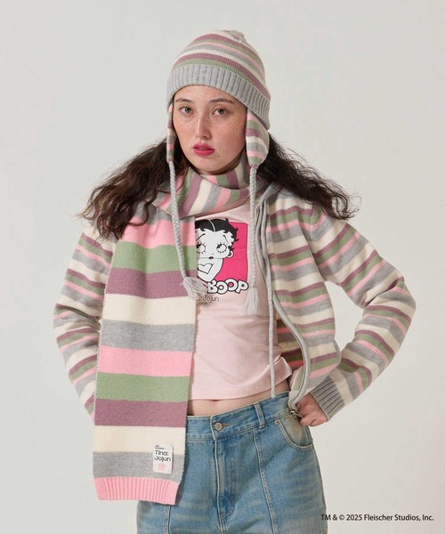 2025Limited Edition ボーダー マフラー TINA：JOJUN（マフラー