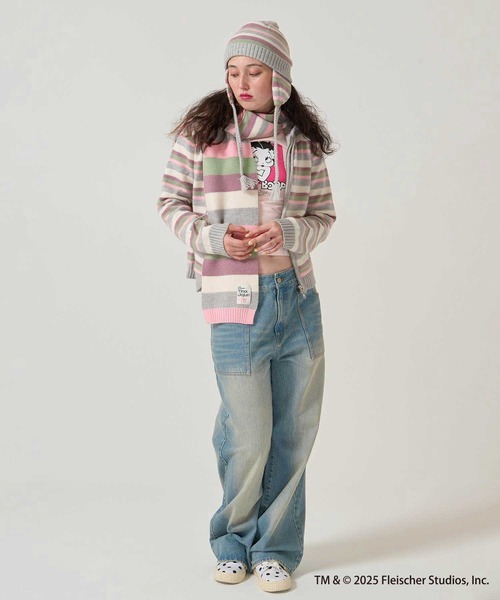 TINA：JOJUN（ティーナジョジュン）の「2025Limited Edition ボーダー マフラー TINA：JOJUN（マフラー・レディース・グリーン/ミント/チェリーピンク・F）」の16枚目の写真