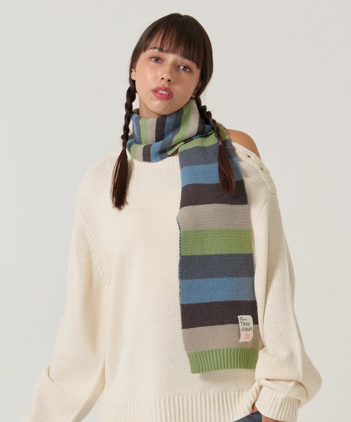 TINA：JOJUN（ティーナジョジュン）の「2025Limited Edition ボーダー マフラー TINA：JOJUN（マフラー・レディース・グリーン/ミント/チェリーピンク・F）」の17枚目の写真