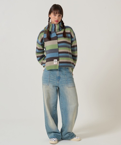 TINA：JOJUN（ティーナジョジュン）の「2025Limited Edition ボーダー マフラー TINA：JOJUN（マフラー・レディース・グリーン/ミント/チェリーピンク・F）」の10枚目の写真