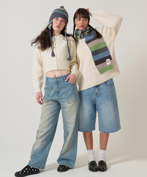 TINA：JOJUN（ティーナジョジュン）の「2025Limited Edition ボーダー マフラー TINA：JOJUN（マフラー・レディース・グリーン/ミント/チェリーピンク・F）」の12枚目の写真