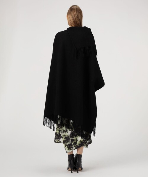 BY MALENE BIRGER(バイマレーネビルガー)の「BY MALENE BIRGER TURTLO フリンジケープ(ポンチョ・レディース・ブラック・FREE)」の4枚目の写真