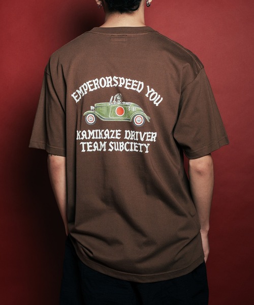 Subciety(サブサエティ)の「Hotrod tee(Tシャツ/カットソー・メンズ・ブラック/ホワイト/ブラウン・SMALL/MEDIUM/LARGE/X-LARGE/XX-LARGE)」の3枚目の写真