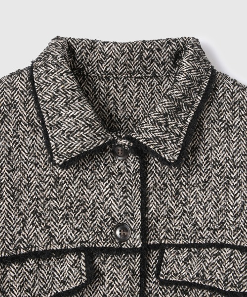 VICKY（ビッキー）の「MIXツィードCPOジャケット（その他アウター・レディース・ブラック/ブラウン・M）」の7枚目の写真