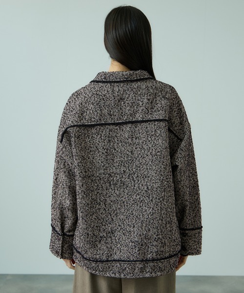 VICKY（ビッキー）の「MIXツィードCPOジャケット（その他アウター・レディース・ブラック/ブラウン・M）」の13枚目の写真