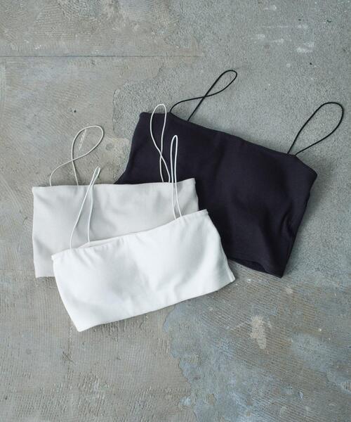 CODE A（コードエー）の「bandeau bra short top（チューブトップ・レディース・ホワイト/ブラック・00）」の4枚目の写真