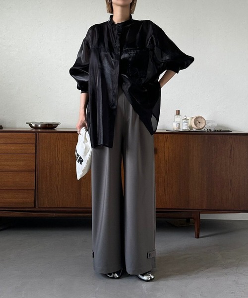 CFT.（シフト）の「ウルウルサテンビッグシャツ（シャツ/ブラウス・レディース・ブラック・FREE）」の10枚目の写真