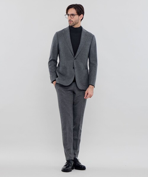 MACKINTOSH LONDON（マッキントッシュ ロンドン）の「【WEB・一部店舗限定】【FLEX JERSEY】ウールメルトンジャージーセットアップジャケット（テーラードジャケット・メンズ・ネイビー/グレー系その他2・38/40/36）」の3枚目の写真