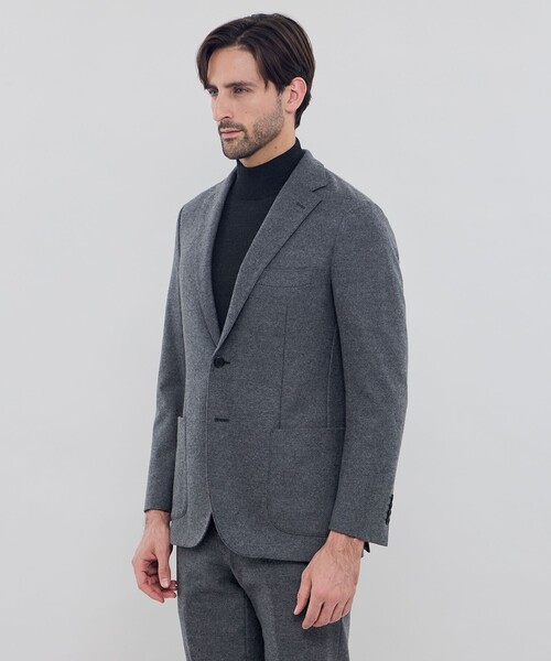 MACKINTOSH LONDON（マッキントッシュ ロンドン）の「【WEB・一部店舗限定】【FLEX JERSEY】ウールメルトンジャージーセットアップジャケット（テーラードジャケット・メンズ・ネイビー/グレー系その他2・38/40/36）」の6枚目の写真