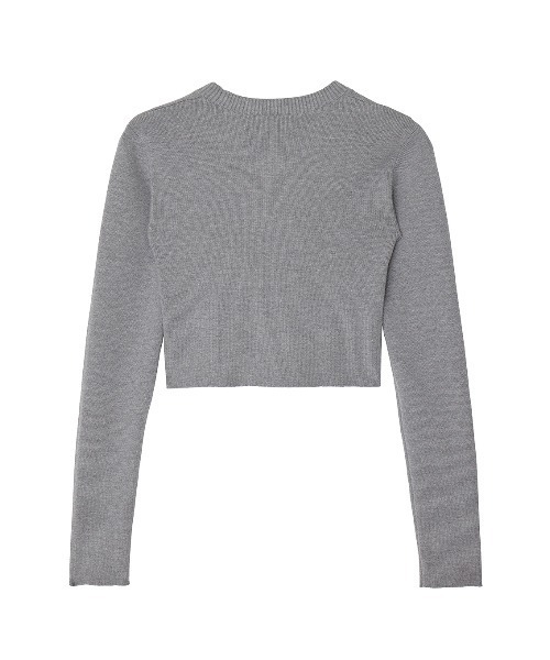 ELCHELE（エルチェレ）の「CREW NECK CROPPED TOP（ニット/セーター・レディース・オフホワイト/ヘザーグレー/ミント・FREE）」の10枚目の写真