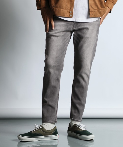 The DUFFER of ST.GEORGE(ザダファーオブセントジョージ)の「FLEECE LINING STRETCH DENIM:裏起毛 ストレッチ スリムジーンズ(デニムパンツ・メンズ・ダークインディゴブルー/グレー・MEDIUM/SMALL/X-LARGE/LARGE)」の14枚目の写真