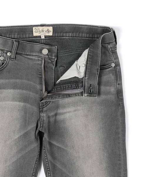 The DUFFER of ST.GEORGE(ザダファーオブセントジョージ)の「FLEECE LINING STRETCH DENIM:裏起毛 ストレッチ スリムジーンズ(デニムパンツ・メンズ・ダークインディゴブルー/グレー・MEDIUM/SMALL/X-LARGE/LARGE)」の13枚目の写真