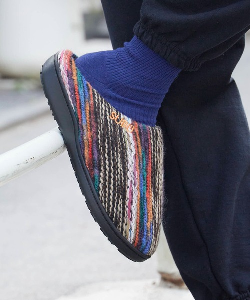 SUBU/スブ DOTS KALEIDOSCOPE クッションインソール 編み模様 サンダル