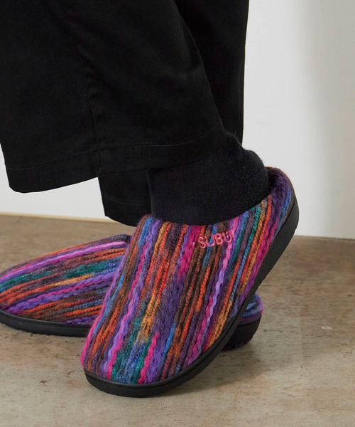 SUBU/スブ DOTS KALEIDOSCOPE クッションインソール 編み模様 サンダル