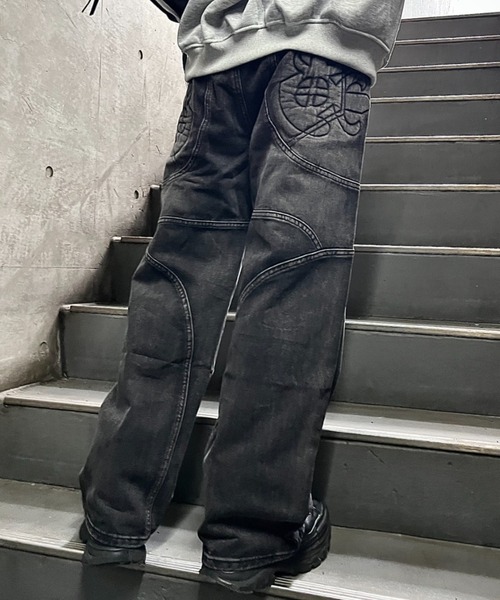 cyvist デニムパンツ　opium セール】ウォッシュ加工オピウムコアワイドデニムパンツ（デニムパンツ