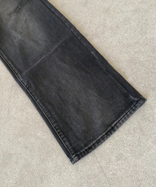 セール】ウォッシュ加工オピウムコアワイドデニムパンツ（デニムパンツ