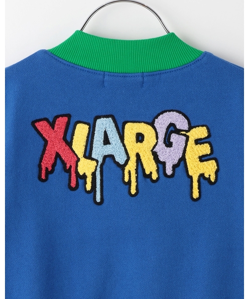 XLARGE KIDS(エクストララージキッズ)の「ファニーゴリラ&ドリップロゴスウェットジッププルオーバー(ジャージ・キッズ・パープル/ブルー・140cm/100cm/80cm/90cm/110cm/130cm/120cm)」の6枚目の写真
