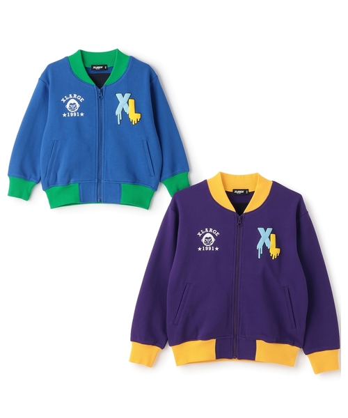 XLARGE KIDS(エクストララージキッズ)の「ファニーゴリラ&ドリップロゴスウェットジッププルオーバー(ジャージ・キッズ・パープル/ブルー・140cm/100cm/80cm/90cm/110cm/130cm/120cm)」の10枚目の写真