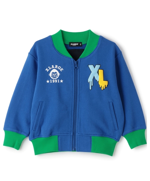 XLARGE KIDS(エクストララージキッズ)の「ファニーゴリラ&ドリップロゴスウェットジッププルオーバー(ジャージ・キッズ・パープル/ブルー・140cm/100cm/80cm/90cm/110cm/130cm/120cm)」の12枚目の写真