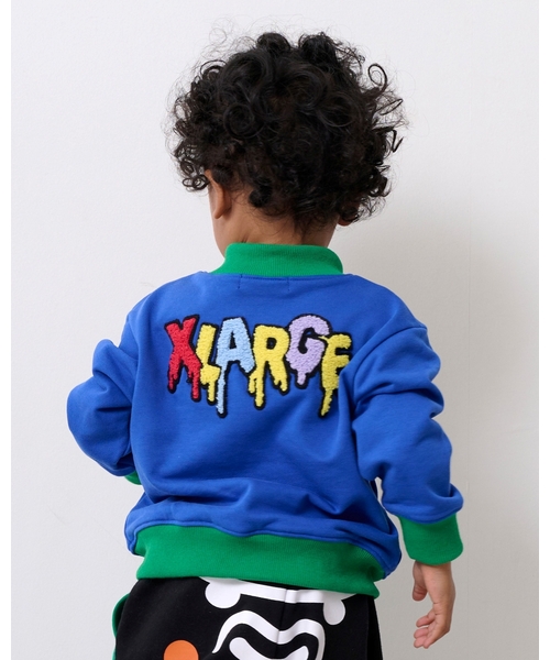 XLARGE KIDS(エクストララージキッズ)の「ファニーゴリラ&ドリップロゴスウェットジッププルオーバー(ジャージ・キッズ・パープル/ブルー・140cm/100cm/80cm/90cm/110cm/130cm/120cm)」の13枚目の写真