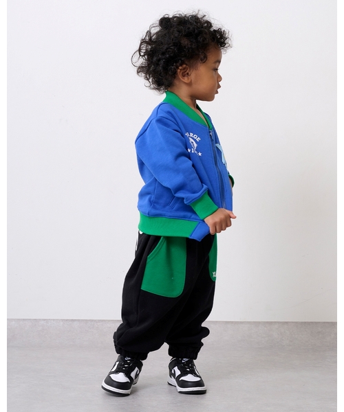 XLARGE KIDS(エクストララージキッズ)の「ファニーゴリラ&ドリップロゴスウェットジッププルオーバー(ジャージ・キッズ・パープル/ブルー・140cm/100cm/80cm/90cm/110cm/130cm/120cm)」の14枚目の写真