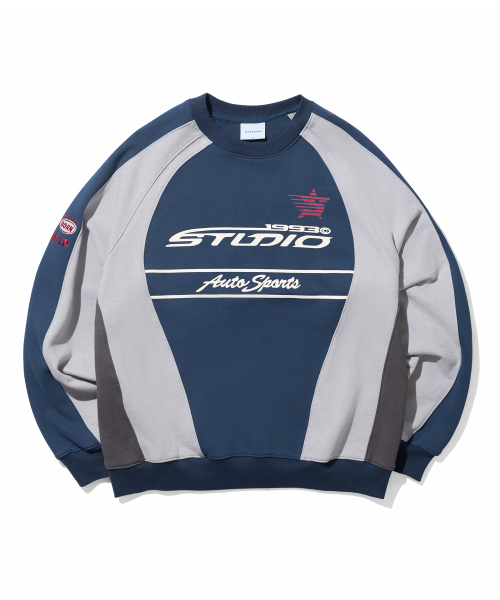 1993STUDIO(1993スタジオ)の「93 レーシング配色グラフィックプルオーバー_ヴィンテージブルー(スウェット・メンズ・その他・MEDIUM/LARGE)」の3枚目の写真