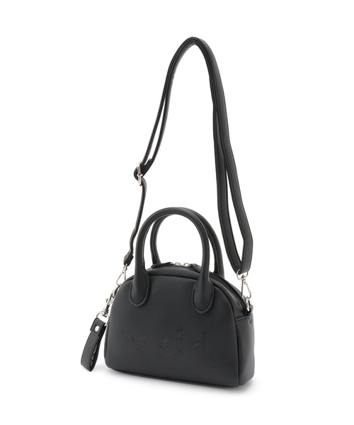 X-girl Stages（エックスガールステージス）の「ロゴ型押し合皮ショルダーバッグ（ショルダーバッグ・キッズ・ブラック/キャメル・F）」の5枚目の写真