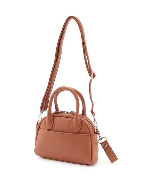 X-girl Stages（エックスガールステージス）の「ロゴ型押し合皮ショルダーバッグ（ショルダーバッグ・キッズ・ブラック/キャメル・F）」の7枚目の写真