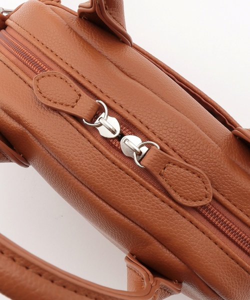 X-girl Stages（エックスガールステージス）の「ロゴ型押し合皮ショルダーバッグ（ショルダーバッグ・キッズ・ブラック/キャメル・F）」の9枚目の写真