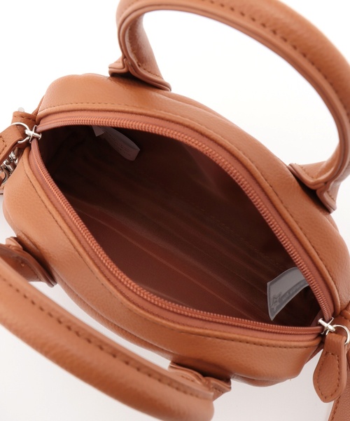 X-girl Stages（エックスガールステージス）の「ロゴ型押し合皮ショルダーバッグ（ショルダーバッグ・キッズ・ブラック/キャメル・F）」の11枚目の写真