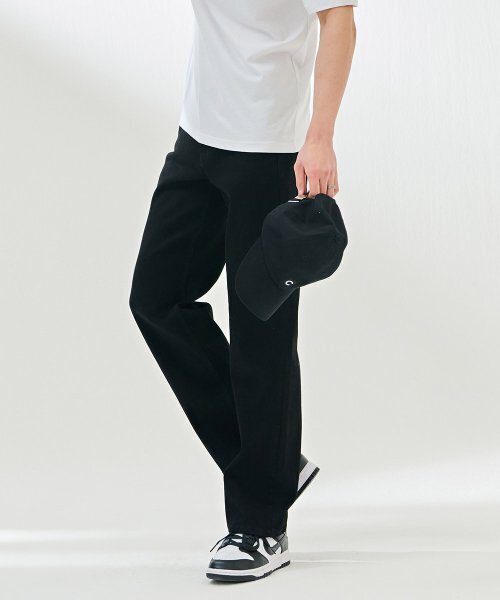 CHASECULT(チェイスカルト)の「男性 ブラック インバンディング ストレート デニム-DAZK2301B03(デニムパンツ・メンズ・ブラック・82/70/76/92/96/86)」の2枚目の写真