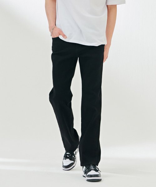 CHASECULT(チェイスカルト)の「男性 ブラック インバンディング ストレート デニム-DAZK2301B03(デニムパンツ・メンズ・ブラック・82/70/76/92/96/86)」の3枚目の写真
